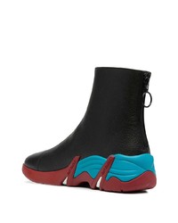 Bottines chelsea en cuir noires Raf Simons