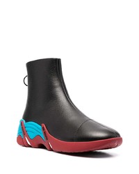 Bottines chelsea en cuir noires Raf Simons