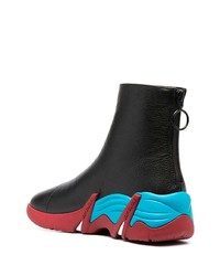 Bottines chelsea en cuir noires Raf Simons