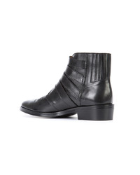 Bottines chelsea en cuir noires Toga