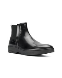 Bottines chelsea en cuir noires Salvatore Ferragamo