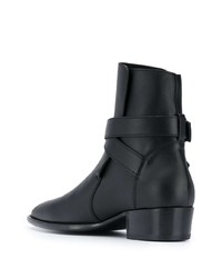 Bottines chelsea en cuir noires Amiri