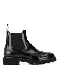 Bottines chelsea en cuir noires Doucal's