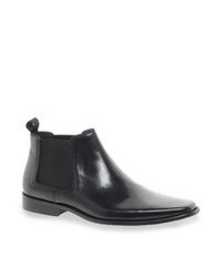 Bottines chelsea en cuir noires Dune