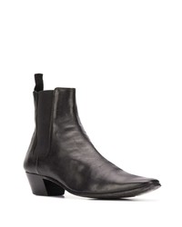 Bottines chelsea en cuir noires Saint Laurent