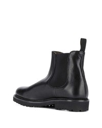 Bottines chelsea en cuir noires Doucal's