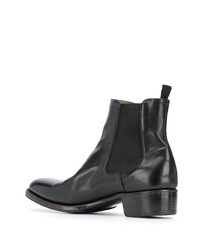 Bottines chelsea en cuir noires Premiata