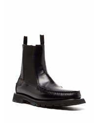 Bottines chelsea en cuir noires Hereu