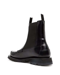 Bottines chelsea en cuir noires Hereu