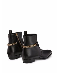 Bottines chelsea en cuir noires Giuseppe Zanotti