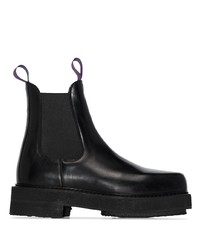 Bottines chelsea en cuir noires Eytys