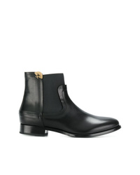 Bottines chelsea en cuir noires Fabi