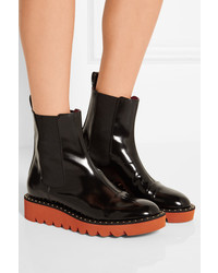 Bottines chelsea en cuir noires Stella McCartney