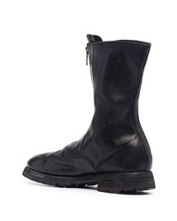 Bottines chelsea en cuir noires Guidi