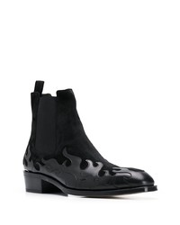 Bottines chelsea en cuir noires Alexander McQueen