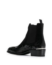 Bottines chelsea en cuir noires Alexander McQueen