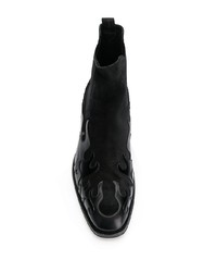 Bottines chelsea en cuir noires Alexander McQueen