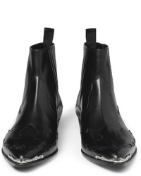 Bottines chelsea en cuir noires Saint Laurent