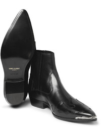 Bottines chelsea en cuir noires Saint Laurent