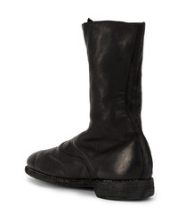 Bottines chelsea en cuir noires Guidi