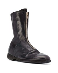 Bottines chelsea en cuir noires Guidi