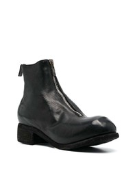 Bottines chelsea en cuir noires Guidi