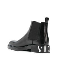 Bottines chelsea en cuir noires Valentino