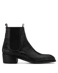 Bottines chelsea en cuir noires Giuseppe Zanotti