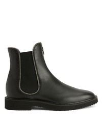 Bottines chelsea en cuir noires Giuseppe Zanotti