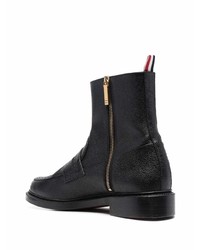 Bottines chelsea en cuir noires Thom Browne