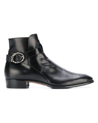 Bottines chelsea en cuir noires Gucci