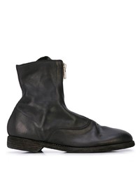 Bottines chelsea en cuir noires Guidi