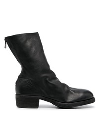 Bottines chelsea en cuir noires Guidi