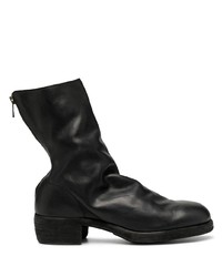 Bottines chelsea en cuir noires Guidi