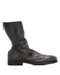 Bottines chelsea en cuir noires Guidi