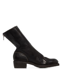 Bottines chelsea en cuir noires Guidi