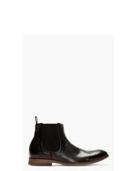 Bottines chelsea en cuir noires H By Hudson