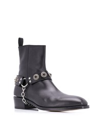 Bottines chelsea en cuir noires Alexander McQueen