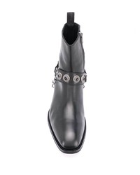 Bottines chelsea en cuir noires Alexander McQueen