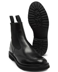 Bottines chelsea en cuir noires Tricker's