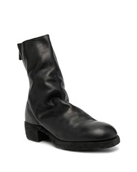 Bottines chelsea en cuir noires Guidi