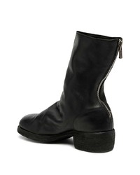 Bottines chelsea en cuir noires Guidi