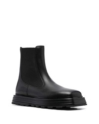 Bottines chelsea en cuir noires Jil Sander