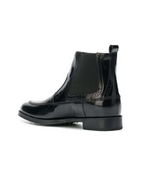 Bottines chelsea en cuir noires Tod's