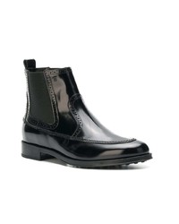 Bottines chelsea en cuir noires Tod's