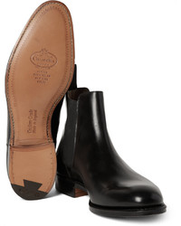 Bottines chelsea en cuir noires Church's