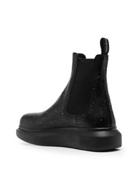 Bottines chelsea en cuir noires Alexander McQueen