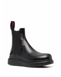 Bottines chelsea en cuir noires Alexander McQueen