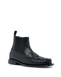 Bottines chelsea en cuir noires Hereu