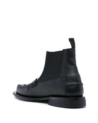 Bottines chelsea en cuir noires Hereu